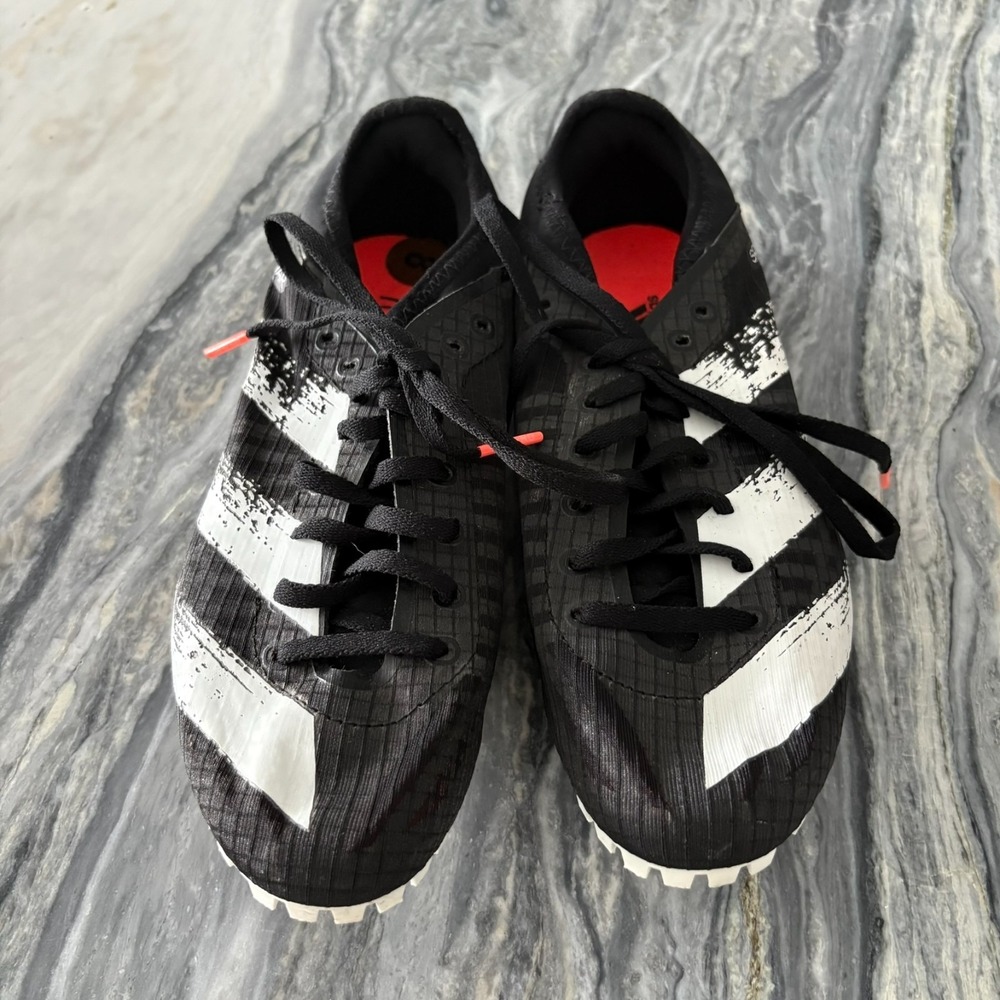 Adidas Womens Black White Adizero Sprintstar Track & Field Running Spikes Size 8